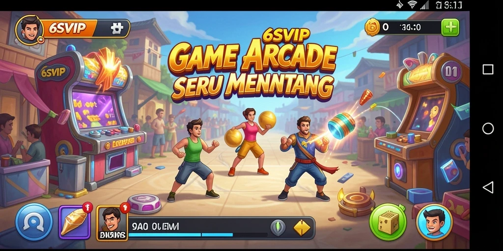 Screenshot 6SVIP menampilkan aksi seru dalam game Arcade.