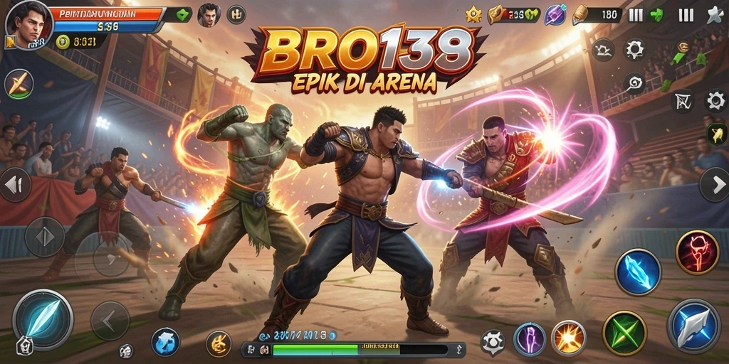 Tampilan pertarungan seru dengan karakter unik di BRO138.
