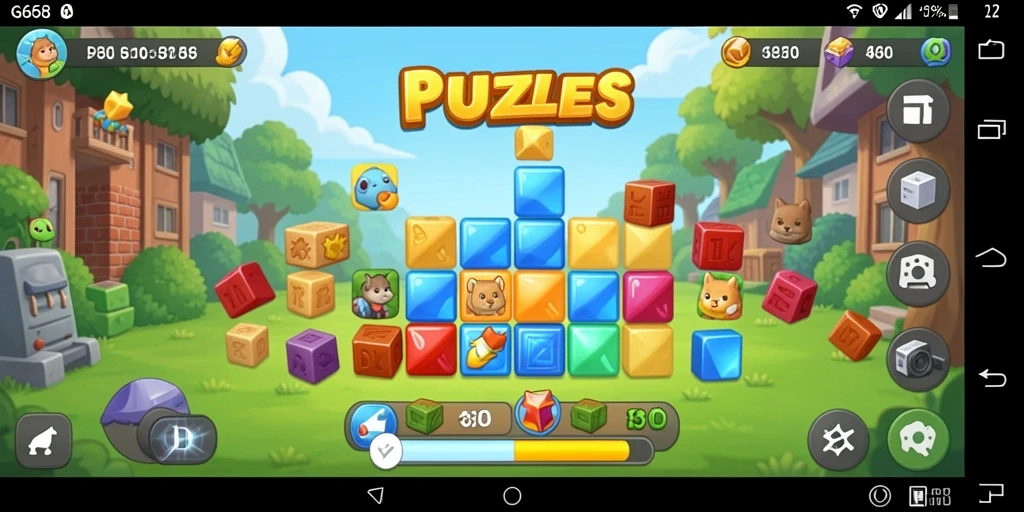 Tampilan gameplay puzzle G668 yang mengasyikkan dan penuh warna.
