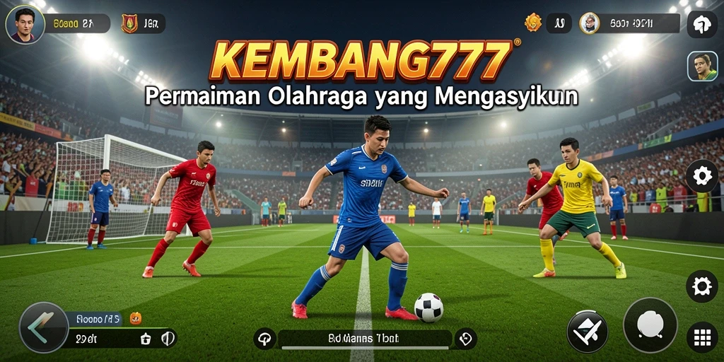 Screenshot utama KEMBANG777 menunjukkan aksi seru dalam permainan olahraga.