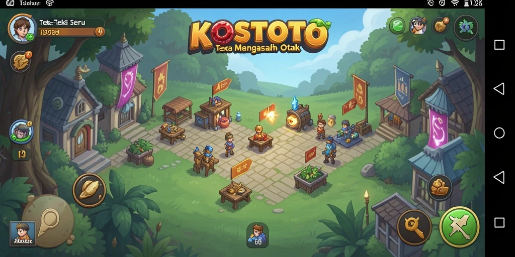 Screenshot gameplay KOSTOTO yang menunjukkan tantangan Puzzle yang seru.