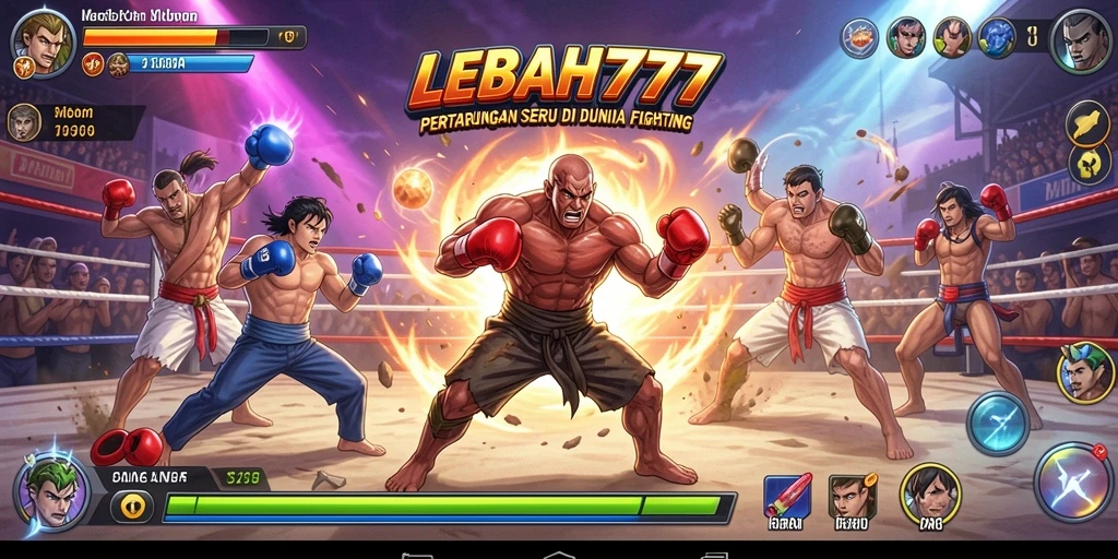 Screenshot gameplay LEBAH777 menampilkan aksi pertarungan yang intens.