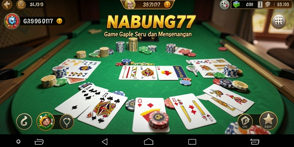 Tangkapan layar gameplay Gaple NABUNG77 yang menarik dan menghibur.