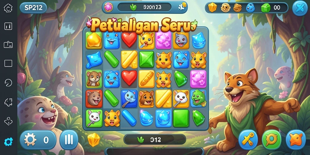 Tampilan gameplay seru dan penuh warna dari SP212.