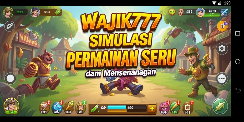 Tampilan gameplay dari WAJIK777 yang menampilkan lingkungan virtual yang mendetail.